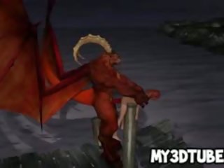 3d rūdmataina izpaužas fucked grūti līdz a horned dragon