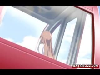 Japonesa hentai sensational fodida em o público área