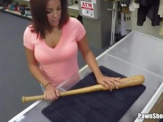 Natural big tits Latina with terrible attitude fucked in pawn shop xp15608